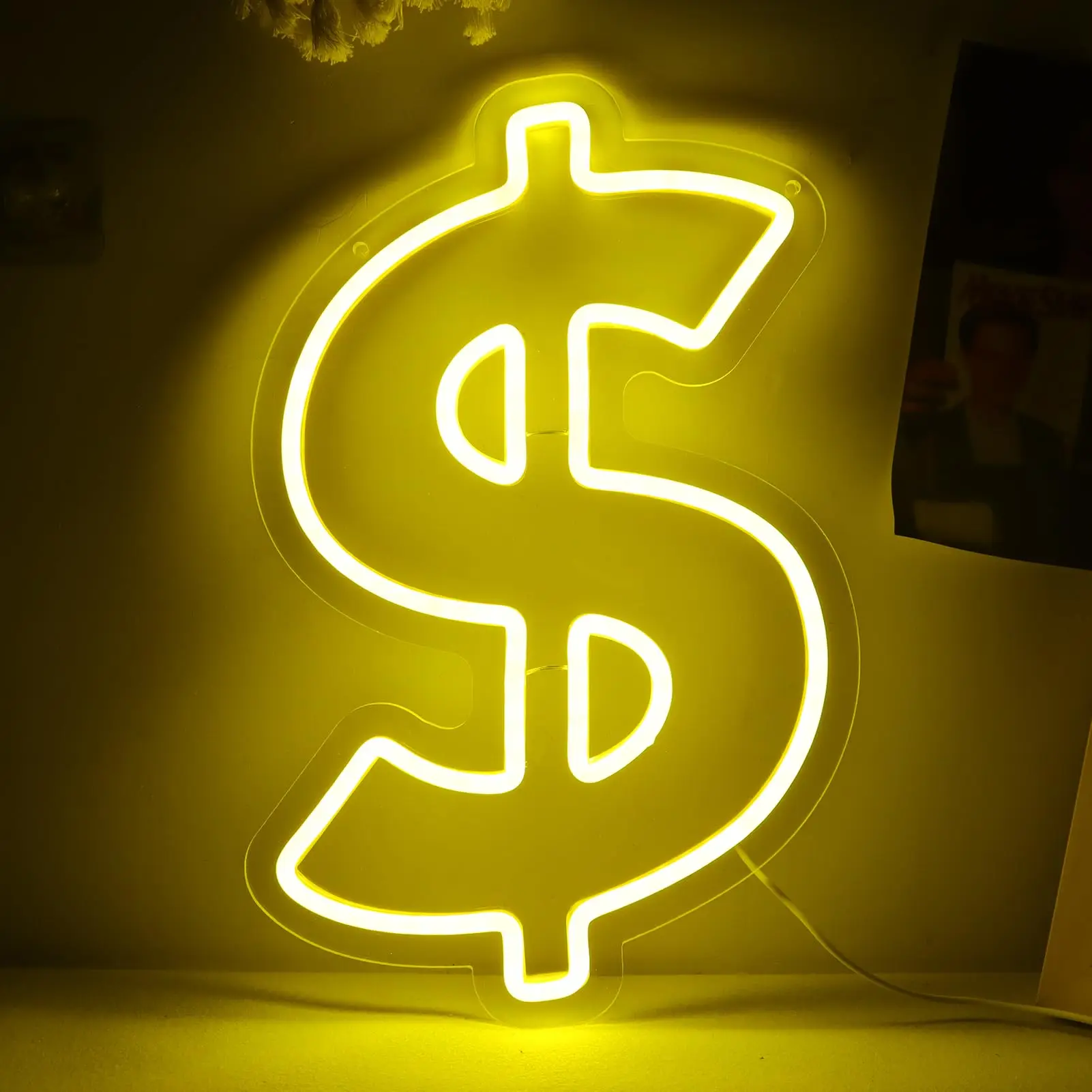 

Dollar $ Neon Signs for Wall Decor Money Neon Light for Bedroom Led Business Signs Suitable for Man Cave Bar Pub Restaurant Gift