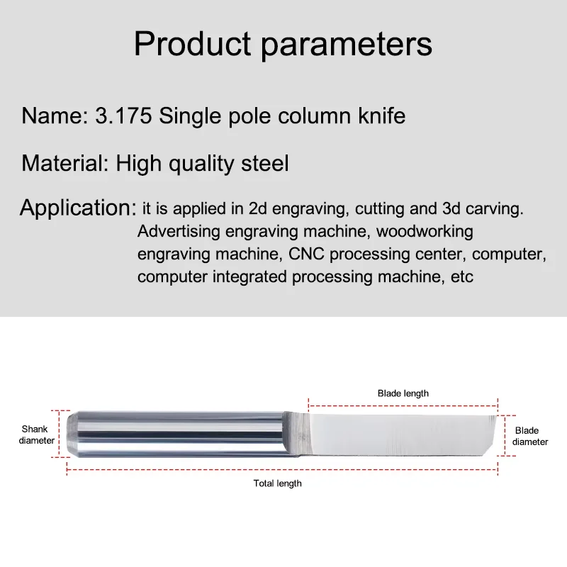 Drill Bit 3.175mm used for cnc machine plastic cutter 10pc cnc Acrylic cutting milling bit Twist Drill Bit