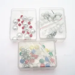 25/10PCS Round Pearl Beads Pins Mixed Color Plastic Ball Head Pin for Sewing Bead Pin with Bead Cap Sewing Tool