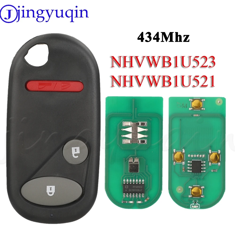 JYQ NHVWB1U521 2+1Buttons Keyless Entry Remote Car Key 433Nhz For Honda Civic 2001 -2005 Key Control Fob NHVWB1U523