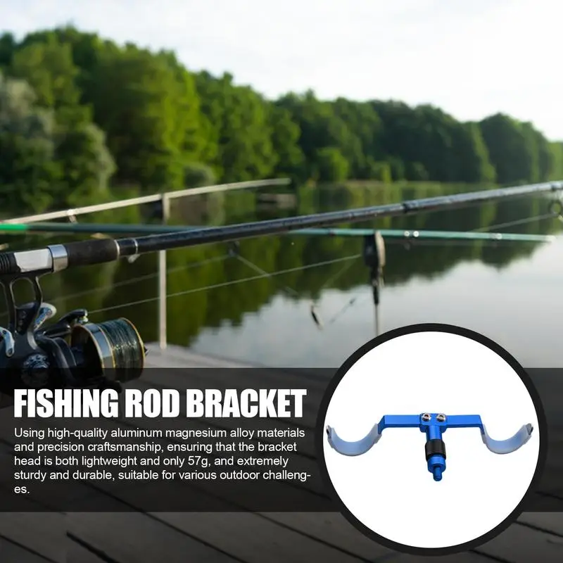 Folding Fish Pole Rack Lightweight Fishing Rod Holder Sturdy Pole Holder Bracket Pole Pod Stand For Secure Fishing Experience