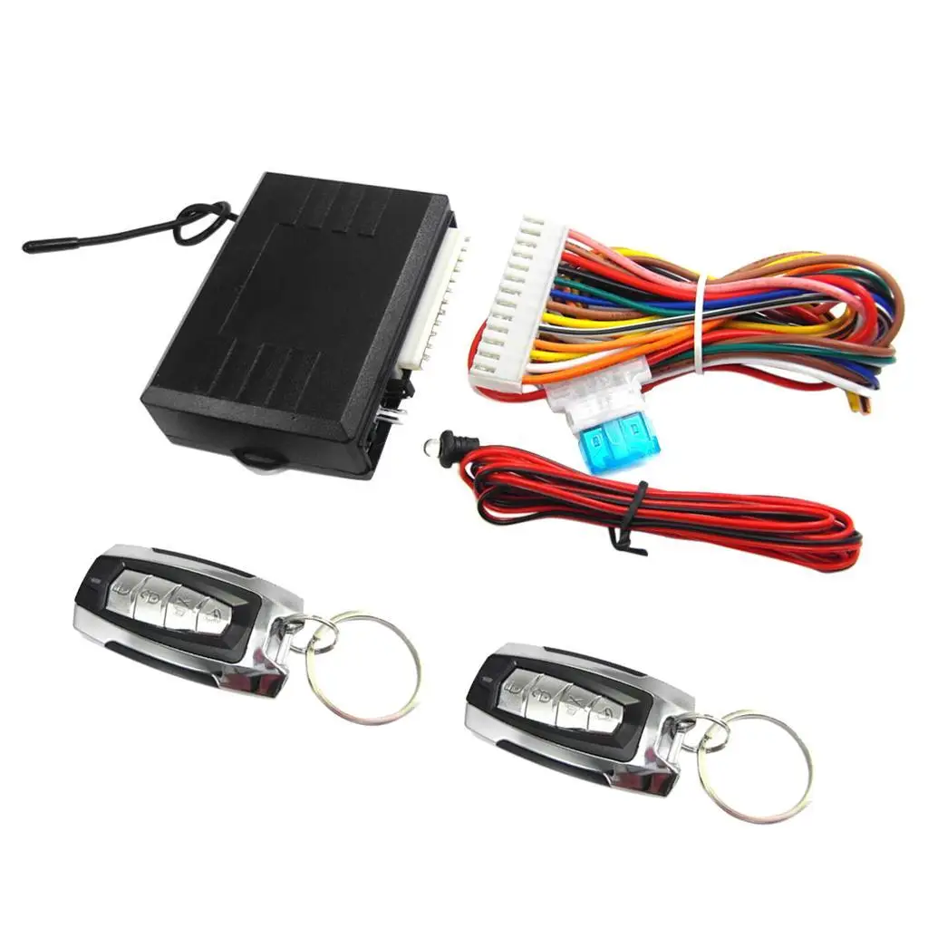 1-Way Car Alarm System Remote Start - Keyless Entry,Two 4-Button Controller