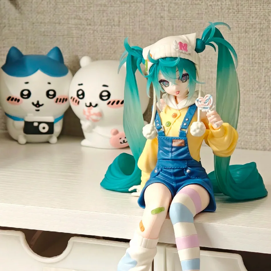 Figura de Anime nuevo Hatsune Miku, adornos de personajes, pijamas con Orejas de conejo Kawaii, decoración de escritorio de piruleta, juguete para adultos, regalo de cumpleaños para niños