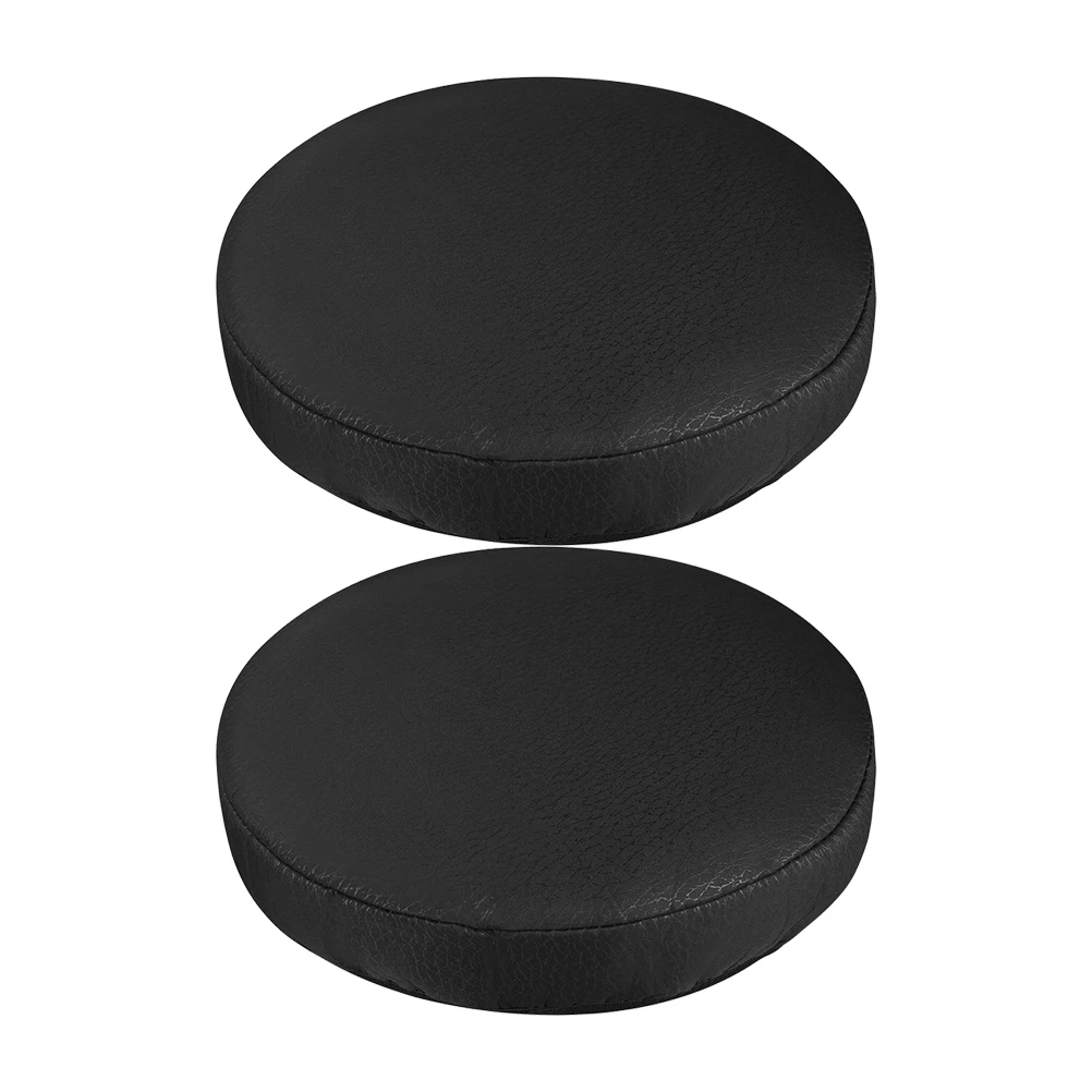 

2pcs Round Stool Cover Stretch Chair Seat Cushion Detachable Protective Cover For Dining Room Chair Black Round Seat Covers