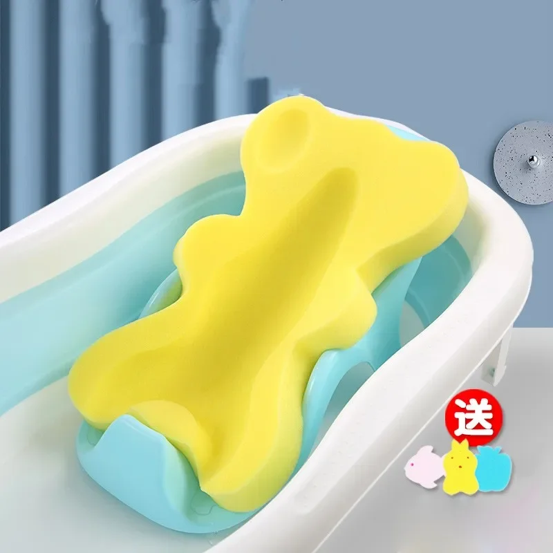 Sponge Baby Bath Mat Non-slip Shower Bath Tub Pad Infant Bathtub Seat Support Mat Newborn Safety Support Cushion Baby Care Tools