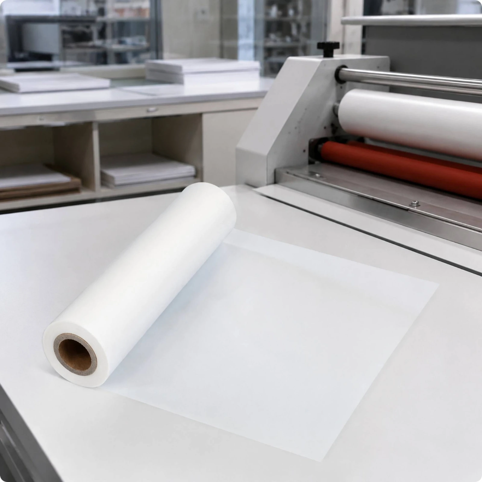 Laminating Film 21 Microns Thick Biaxially-Oriented Polypropylene Pre-Coated Thermal Laminating Film Laminate Roll with 1 Inch