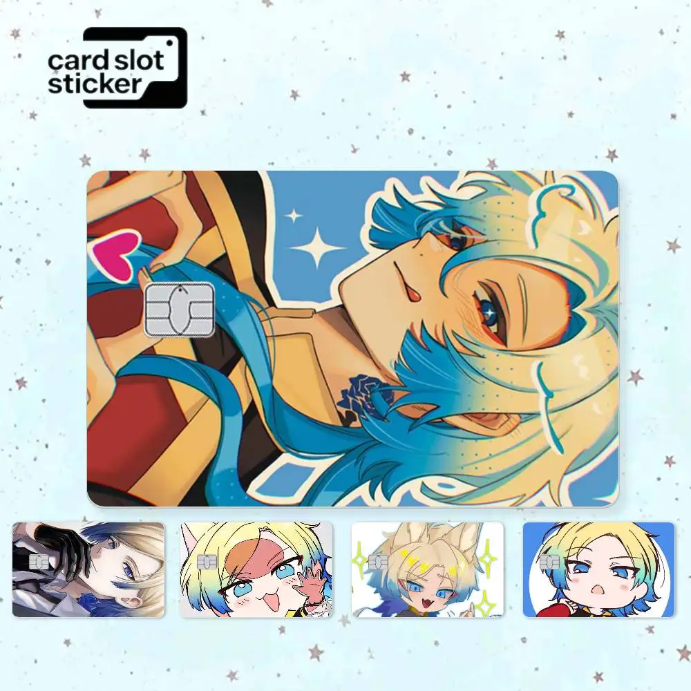 Anime BLUE Michael Kaiser  Credit Card HD Stickers Small Chip Waterproof Sticker Game Card Decal Gift