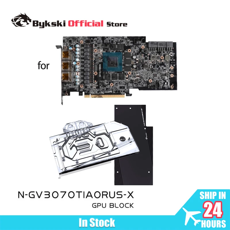 Bykski GPU Block Use for GIGABYTE RTX3070TI AORUS MASTER-8GD Video Card / Thickened Copper Plate N-GV3070TIAORUS-X