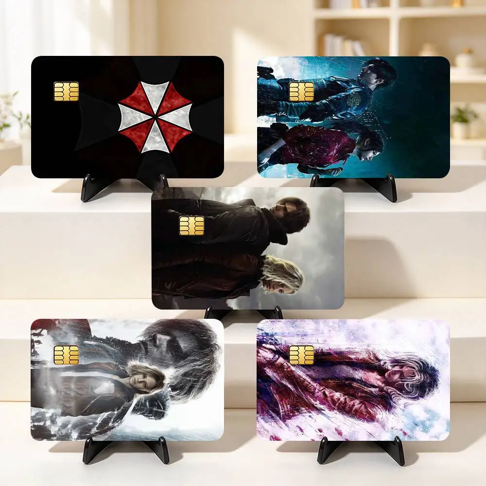 R-Resident Evil Game   Credit Card HD Stickers Small Chip Waterproof Sticker Game Card Decal Gift