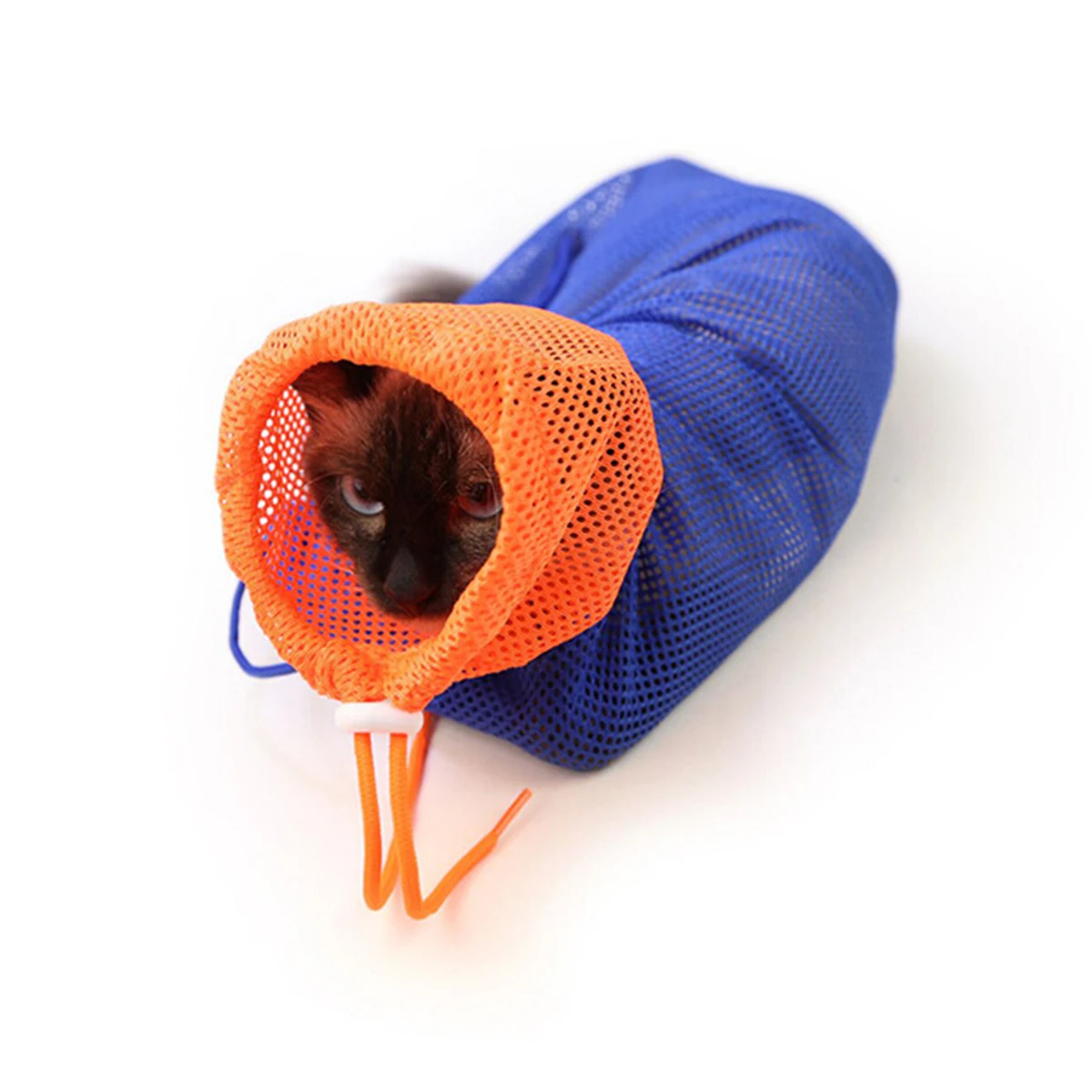 

Cat Grooming Bag Polyester Mesh Bath Restraint for Cats Dogs Nail Trimming Ear Cleaning Bathing Feeding Vet Treatment Scratch