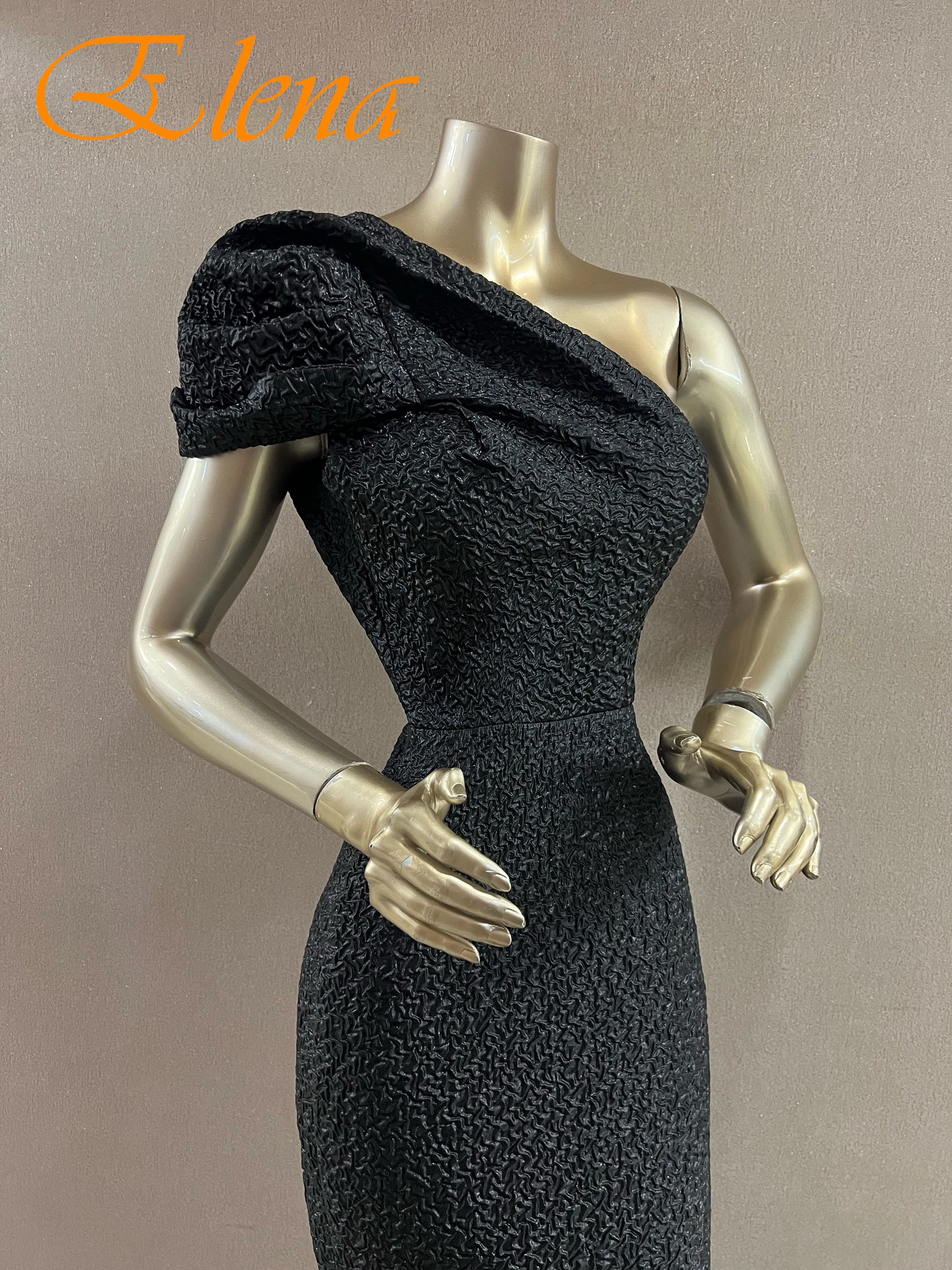 Customized Mermaid One Shoulder Formal Evening Dress Delicate High Quality Celebrity Gowns Modern Bespoke Occasion Gowns