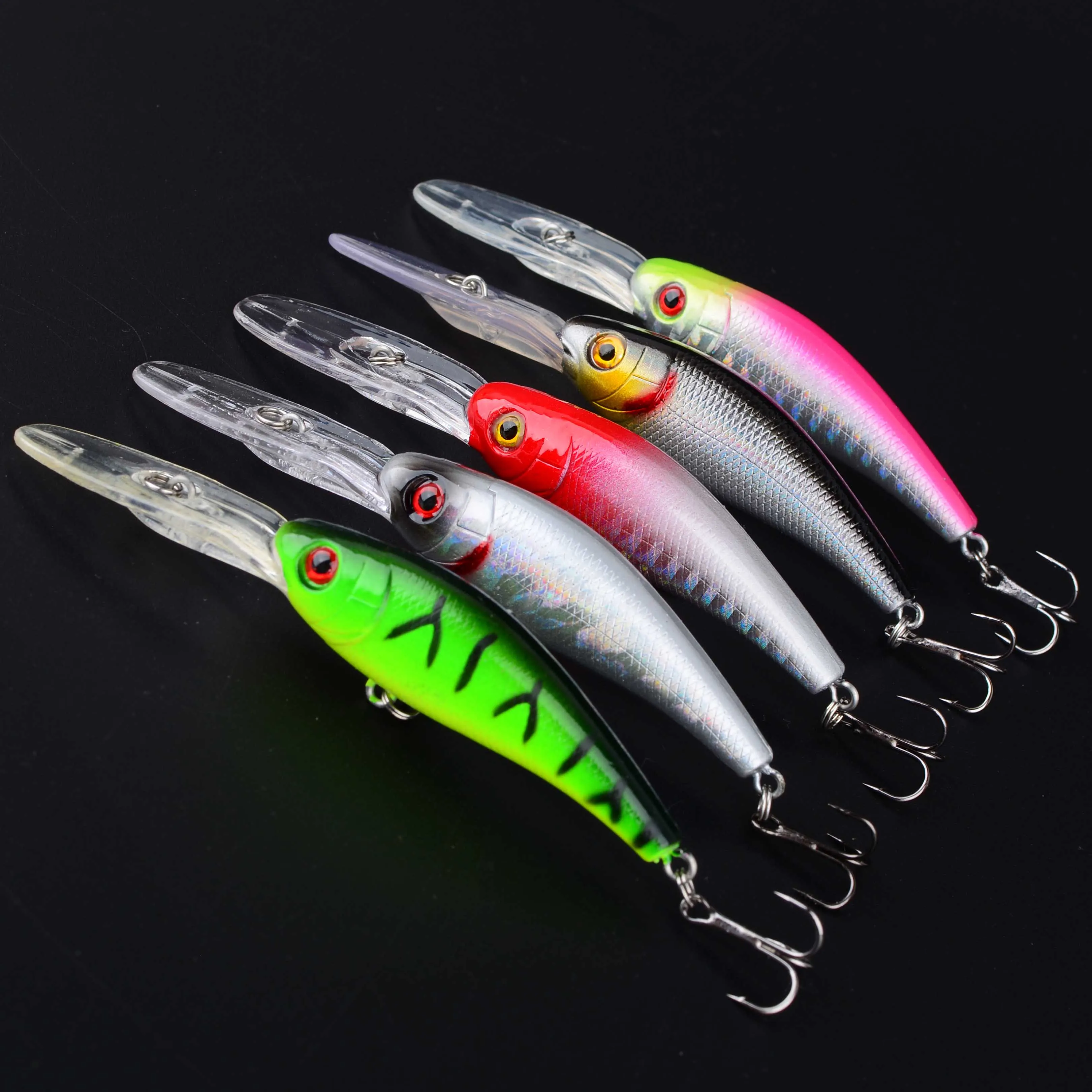 Minnow flotante con anzuelos triples para carpa y lucio - imagen 2