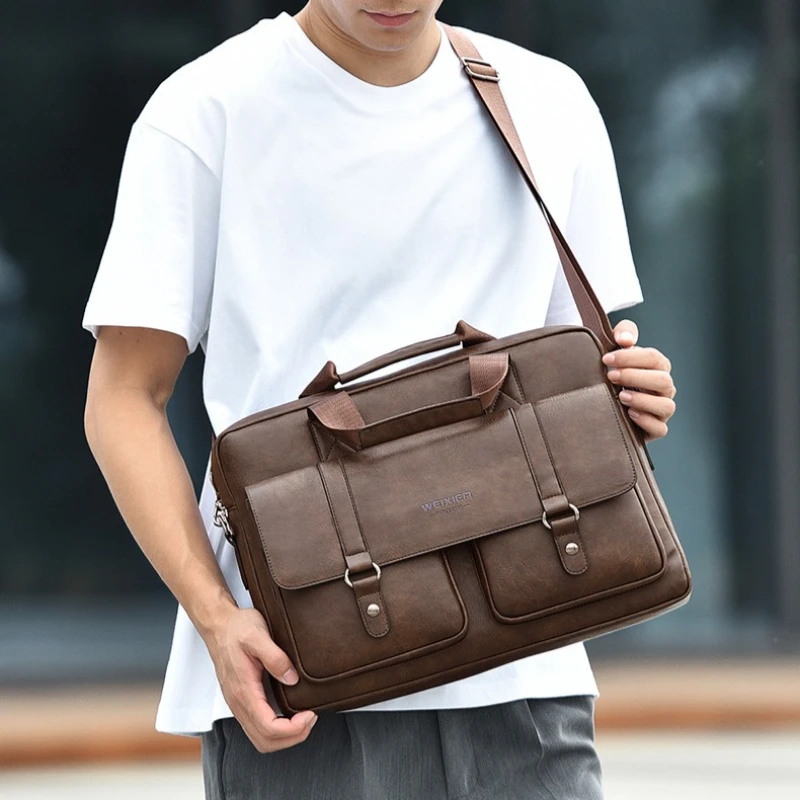 

Men's bag luxury designer handbag large capacity briefcase 15.6-inch laptop bag men's travel crossbody bags shoulder bag