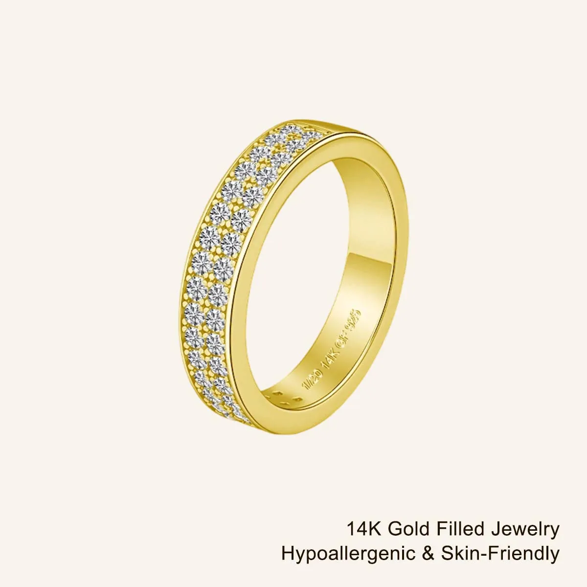 

D VVS1 Кольцо с муассанитом, 14-каратное золото, альтернативное, гипоаллергенное, штабелируемое, повседневные украшения для женщин и мужчин, подарок лучшему другу