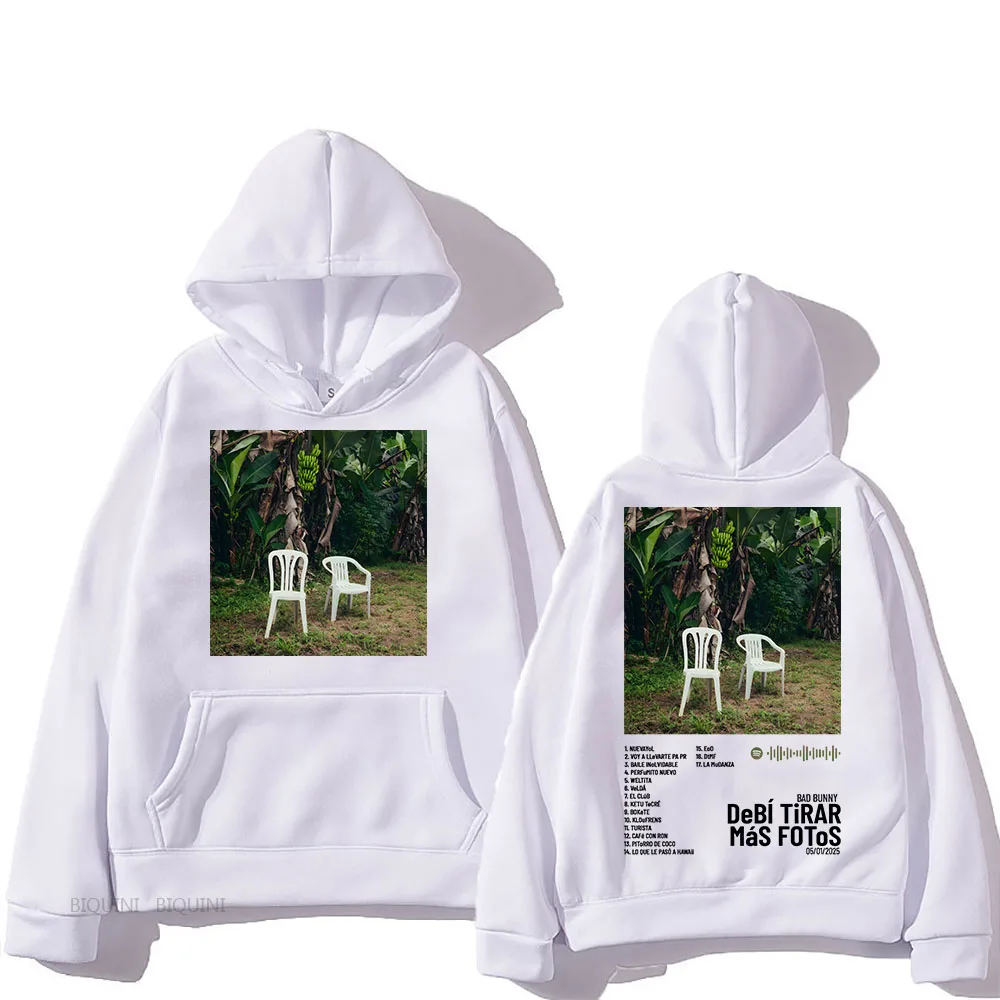 2025 New Album Debí Tirar Más Fotos DTMF Hoodies Bad Bunny Graphic Printing Sweatshirts Ropa Hombre Sudaderas Winter Casual Tops