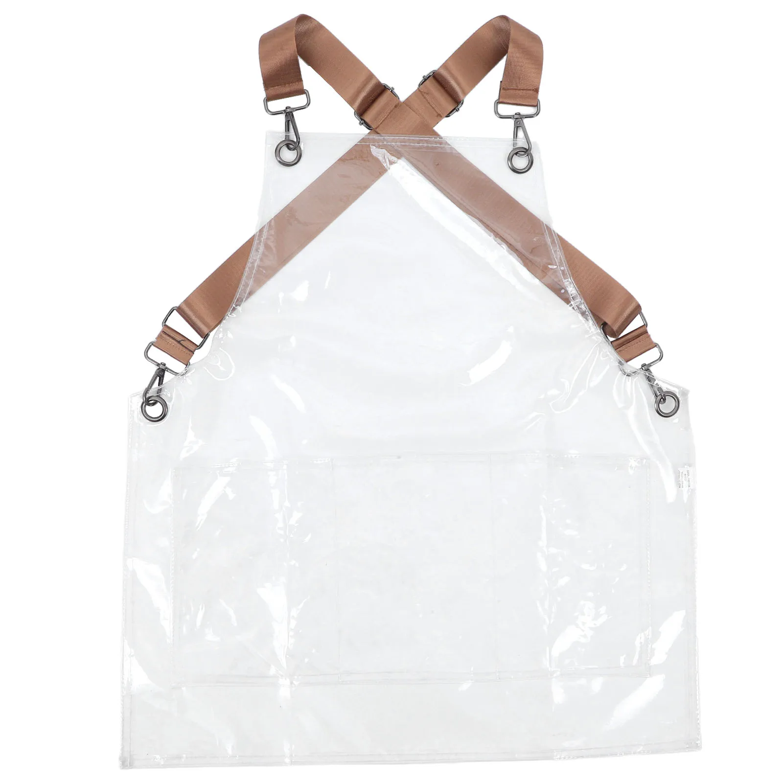 

Clear Waterproof TPU Apron for Women Adjustable Lightweight Hair Stylist Oilproof Cooking Dishwashing Protection