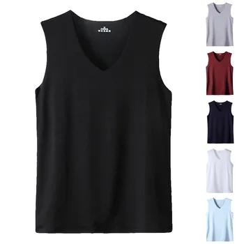 Men'S Top Men'S Summer Multi Color Sleeveless Vest Men'S Summer Ice Silk Traceless Thin Breathable Color V-Neck Sleeveless Top 2 Men'S Top Men'S Summer Multi Color Sleeveless Vest Men'S Summer Ice Silk Traceless Thin Breathable Color V-Neck Sleeveless Top 2