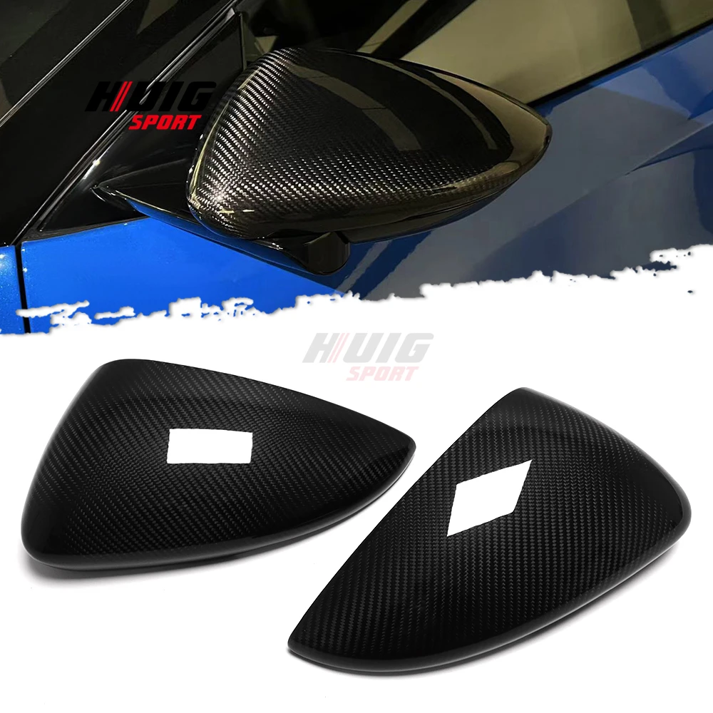 2pcs Real Carbon Fiber Mirror Cover Car Rearview Side Mirror For Lotus Emira Coupe HTC GT4 2022 2023 Paste Style Accessories