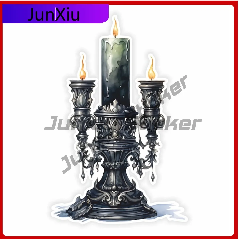 

Gothic Candle Holder Decals Waterproof Vinyl Sticker Car Decoration Outside New Arrivals Adventure Motorcycle Auto Sticker Campi