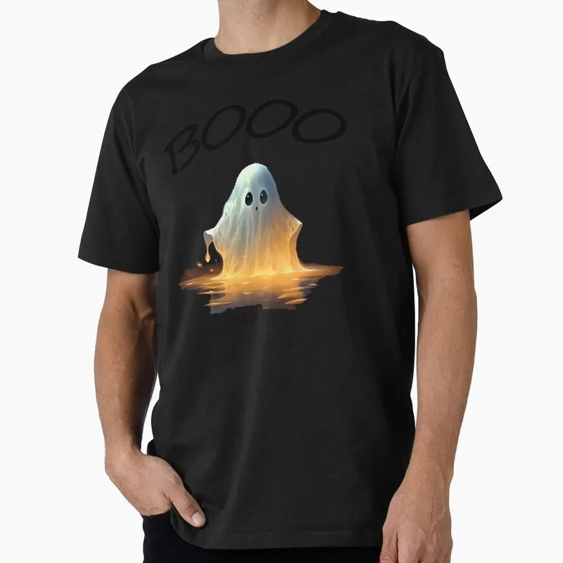 Ghost Print Halloween Gift T Shirt Funny Spooky Boo Cute Ghost Lover Tee Unisex Trick or Treat Costume Party