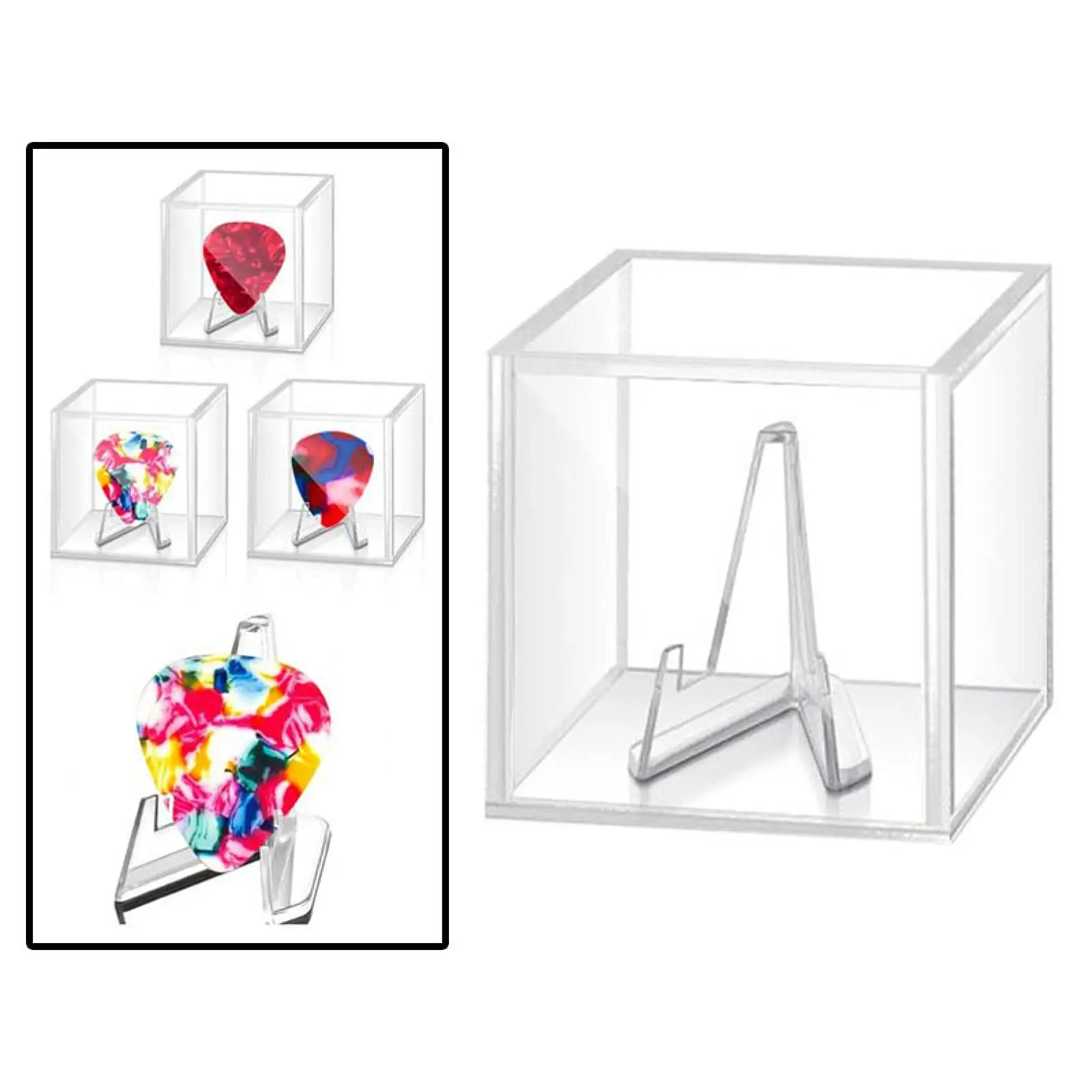 Boîte de rangement pour médiators de guitare en acrylique, mini-vitrine pour collection de médiators personnalisés