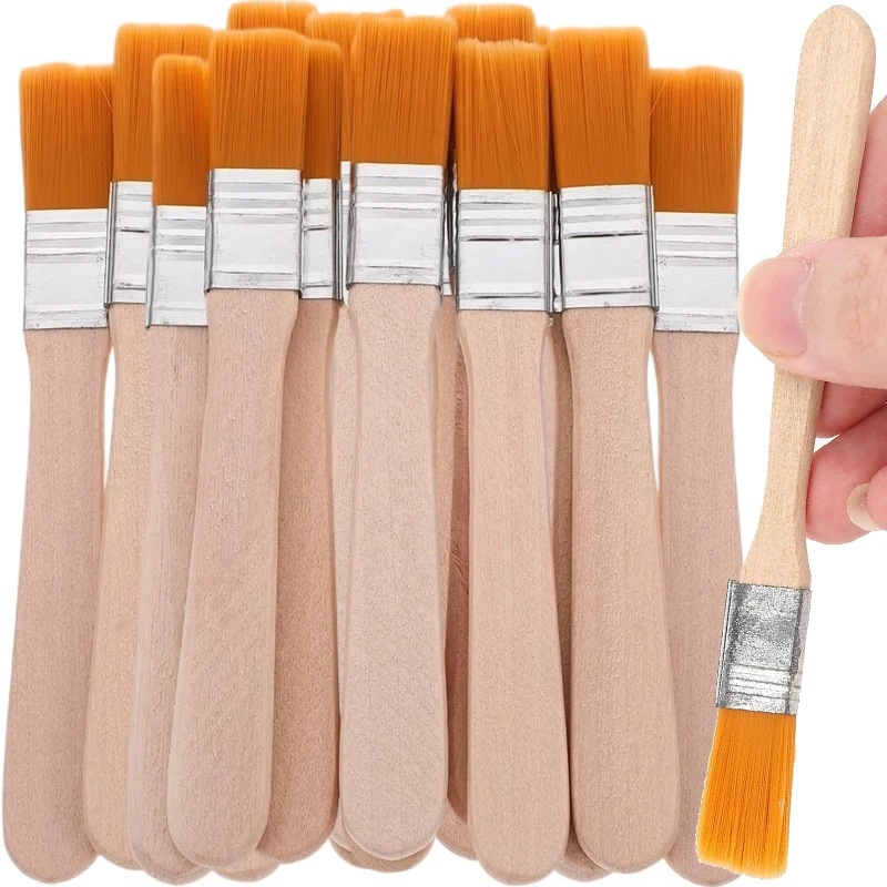 50/10PCS Wooden Handle Nylon Bristle Paint Brush for Oil Painting Dusting Cleaning Edge Trim Painting Brushes Hand Tool Set