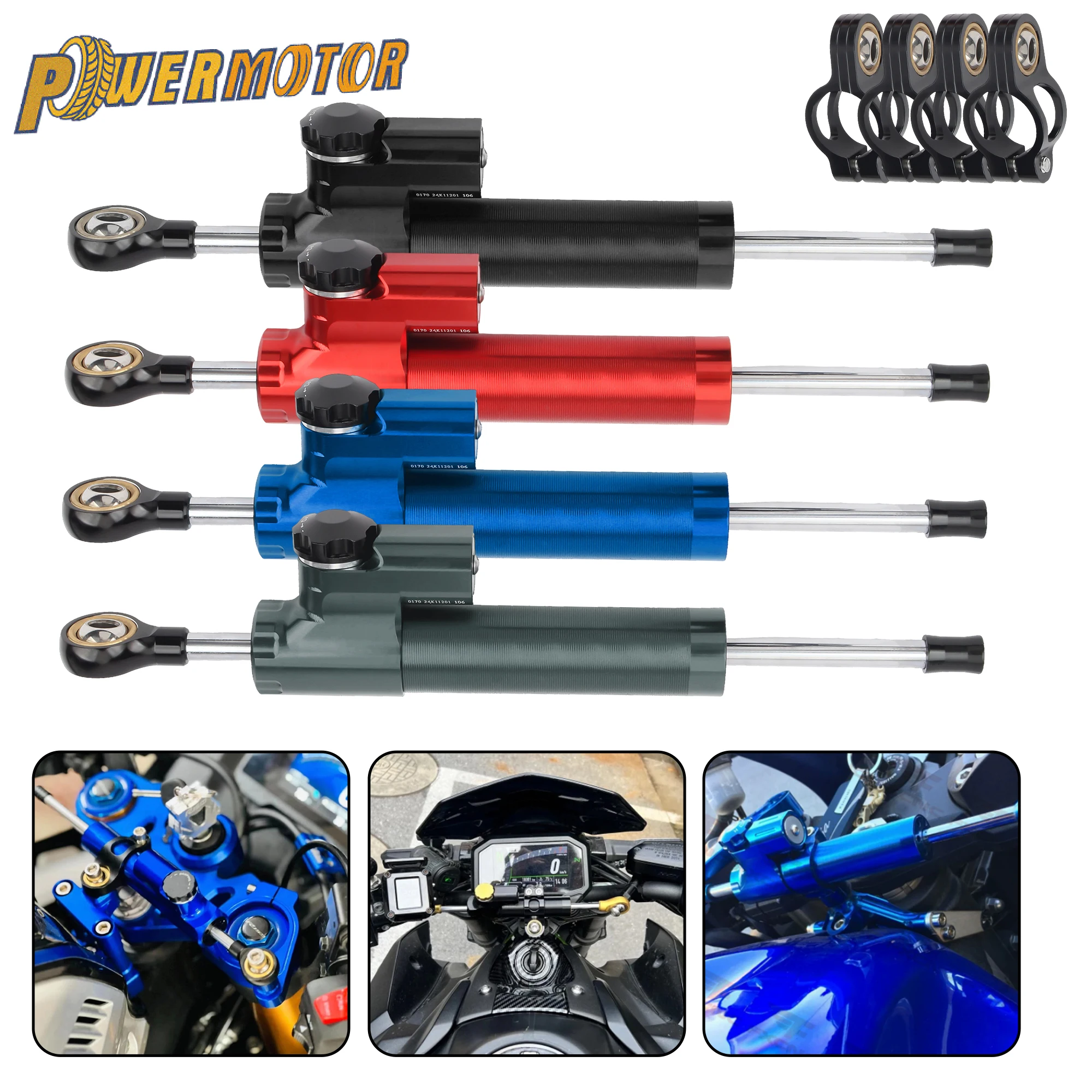Motorrad CNC Directional Lenkungsdämpfer Einstellbare Stabilisator Für Honda Yamaha Kawasaki Suzuki Universal Zubehör Refit