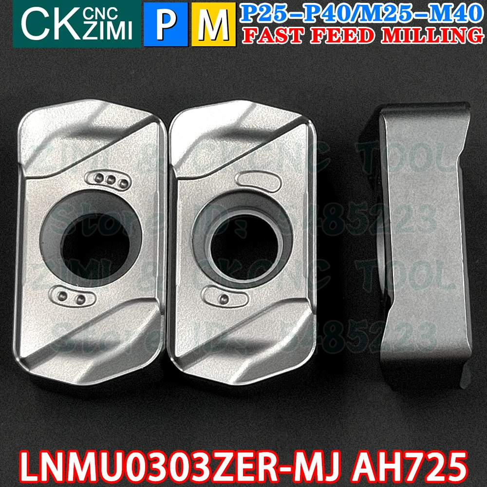 LNMU0303ZER-MJ AH725 LNMU 0303 ZER MJ AH725 inserti in metallo duro inserti di fresatura ad alimentazione rapida tornio per metallo CNC utensili di