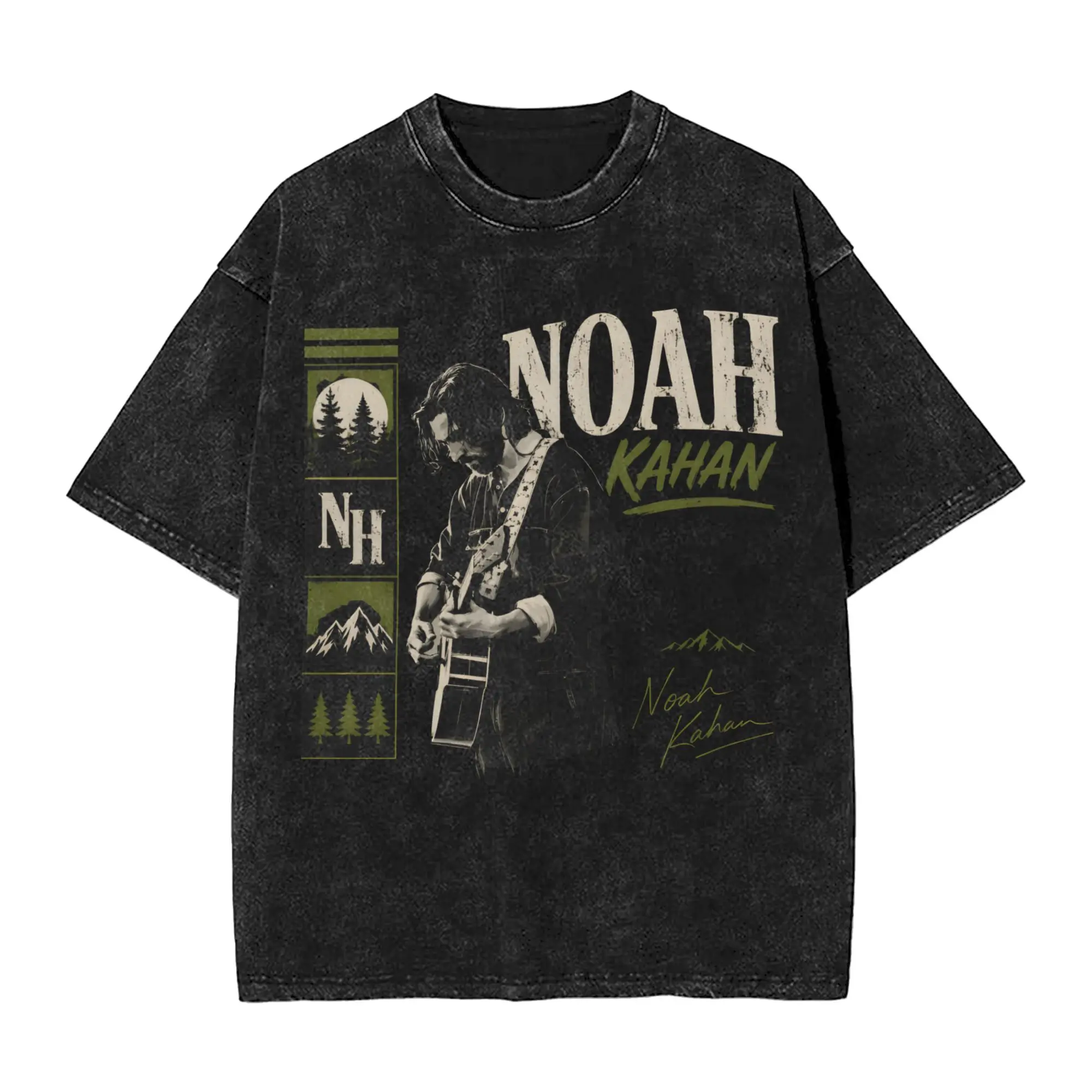 Noahs Kahans The Great Divide Tour 2026  Outfit Washed T Shirt Men Women Streetwear Hip Hop T-Shirts Summer  Tee Shirt