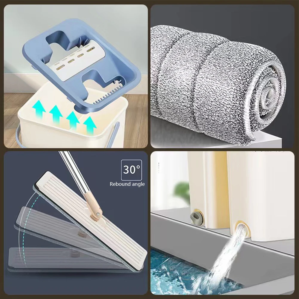 ضغط ممسحة أرضية الحمام متعددة الأغراض تنظيف الأرضيات القماش منصات امتصاص الماء ممسحة مبللة مع دلو أداة التنظيف المنزلية