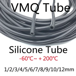 Tubo Flexible de Gel de sílice para acuario, manguera de silicona de goma suave, resistente al calor, 1 metro-60 ~ 200 grados, 2 ~ 19mm