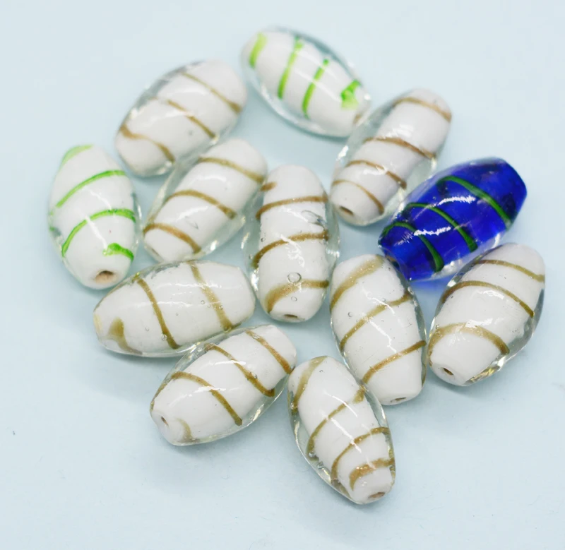 

75PCS 14X24MM mixed colours classic Italian glass beads