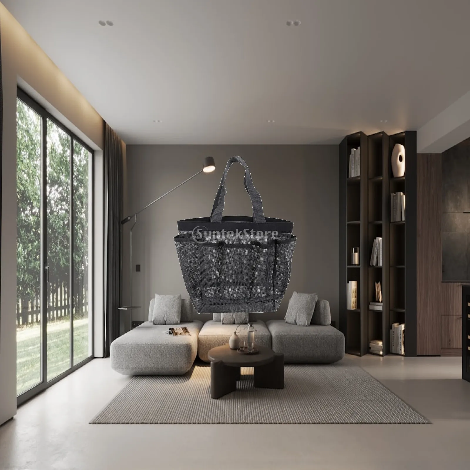 Versatile Mesh Makeup Case Portable Nylon Tote Basket for Organizer Bathroom Vanity Dorm Room Travel Accessories