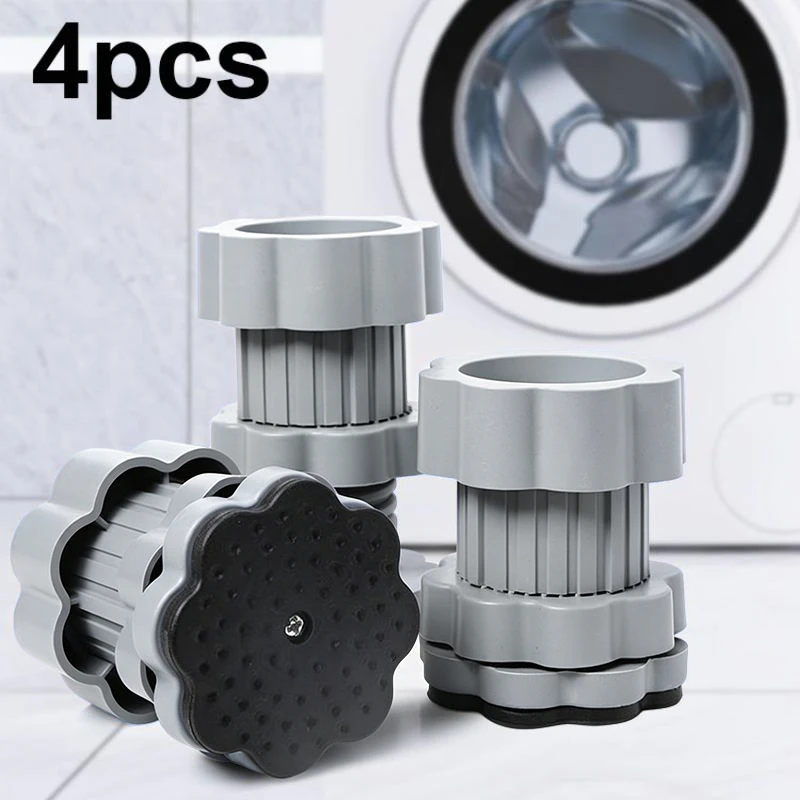 4Pcs Adjustable Anti-Vibration Washing Machine Feet Pad Noise Reduction Waterproof Refrigerator Base Pad Support Stands