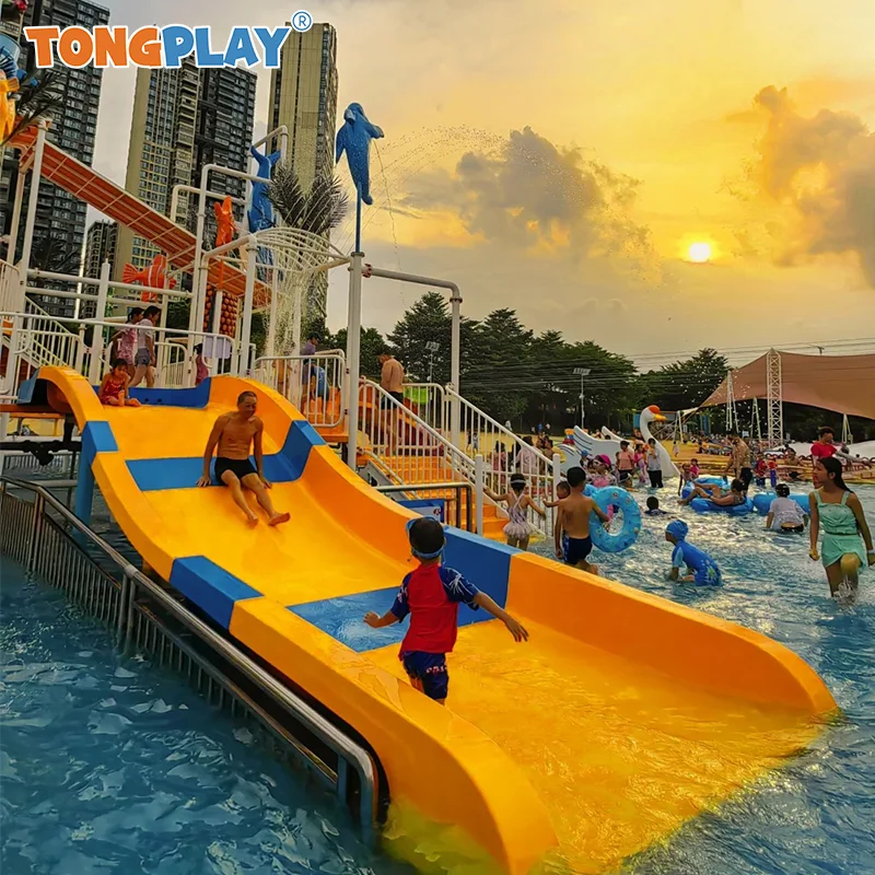 Équipement de parc de jet de terrain de jeux d'eau de piscine de vague extérieure, taille personnalisée