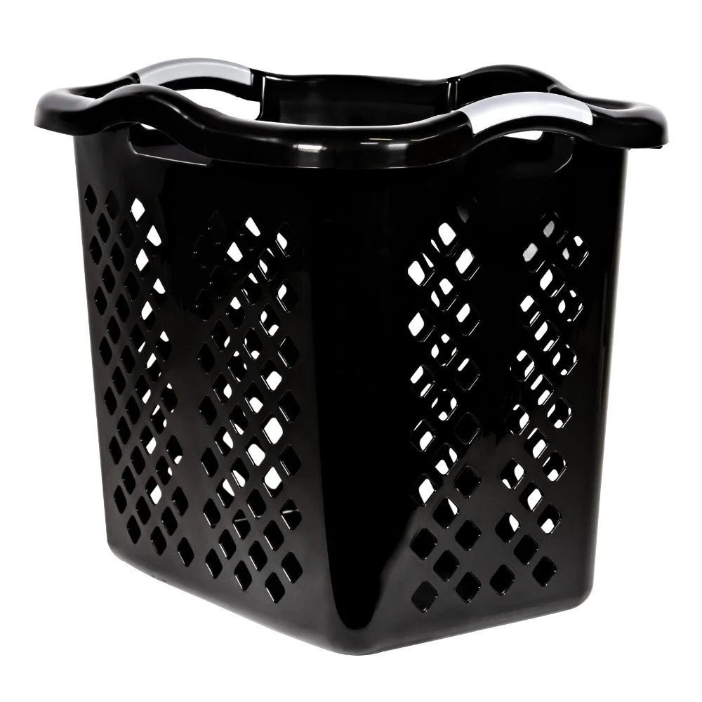 (2 Pack) Plastic 2 Bushel Laundry Basket, durable, lightweight, easy to carry, suitable for daily use
