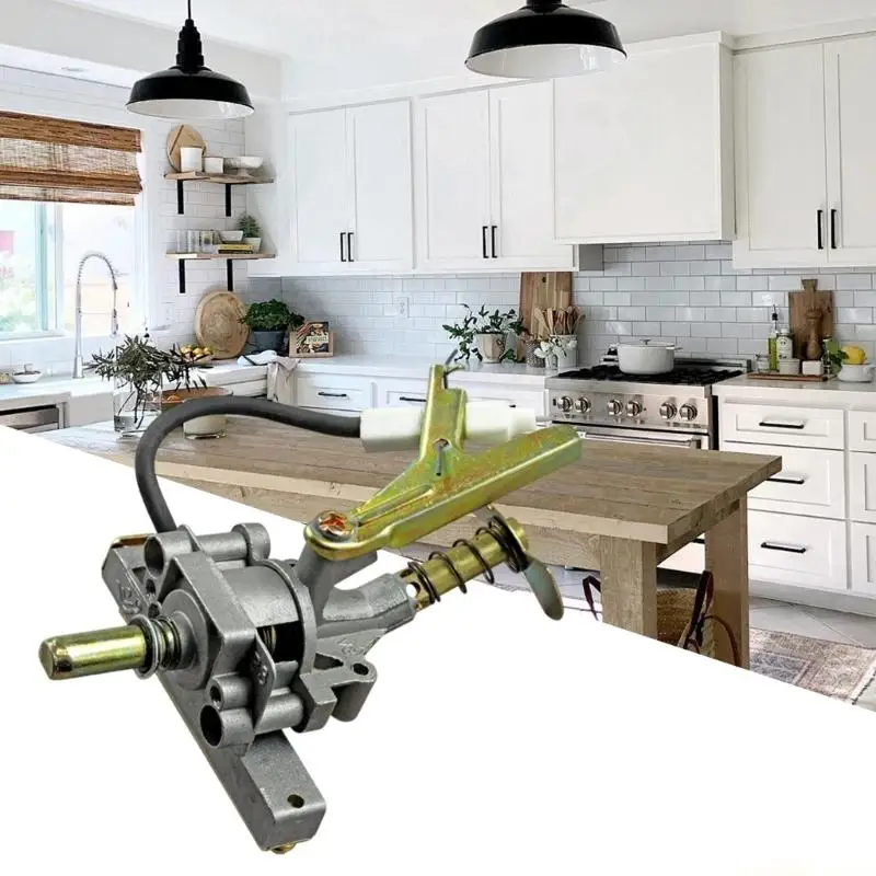 D0AB Double Head Gas Stove Assembly for Home Cooking LPG Coal Simple Task