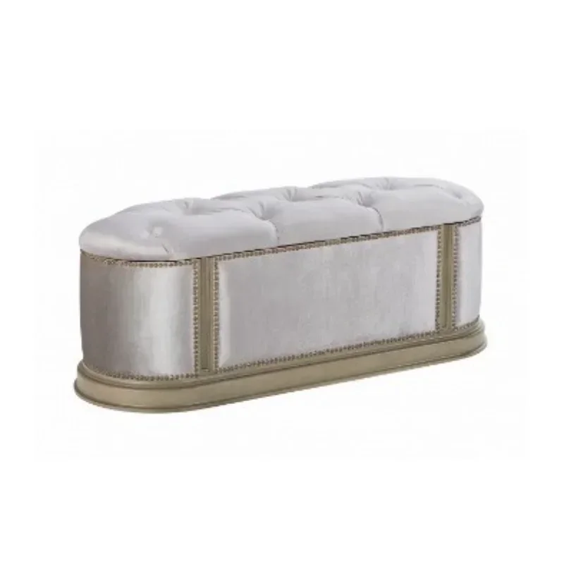 

Nordic fashion creative solid wood fabric soft bag sofa stool bedroom bedside stool foyer shoe change