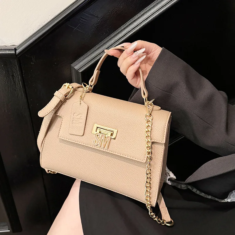 

Женская большая сумка в корейском стиле с замком — уникальная дизайнерская сумка через плечо и через плечо | Роскошный текстурированный кошелек