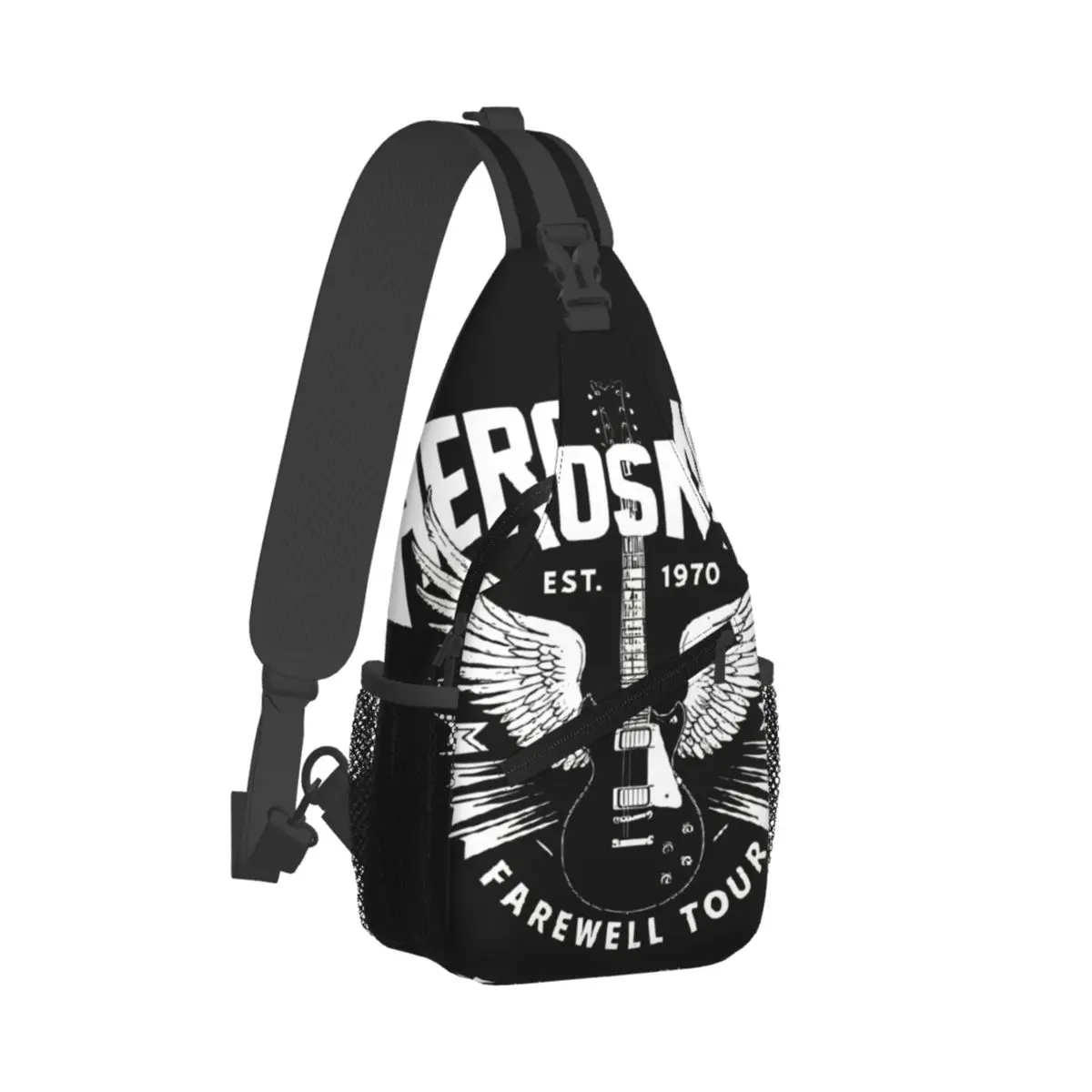 

Aerosmith - Rock Eagle Sling Bags Chest Crossbody Shoulder Sling Backpack Travel Hiking Daypacks Metal Punk Rock School Bags