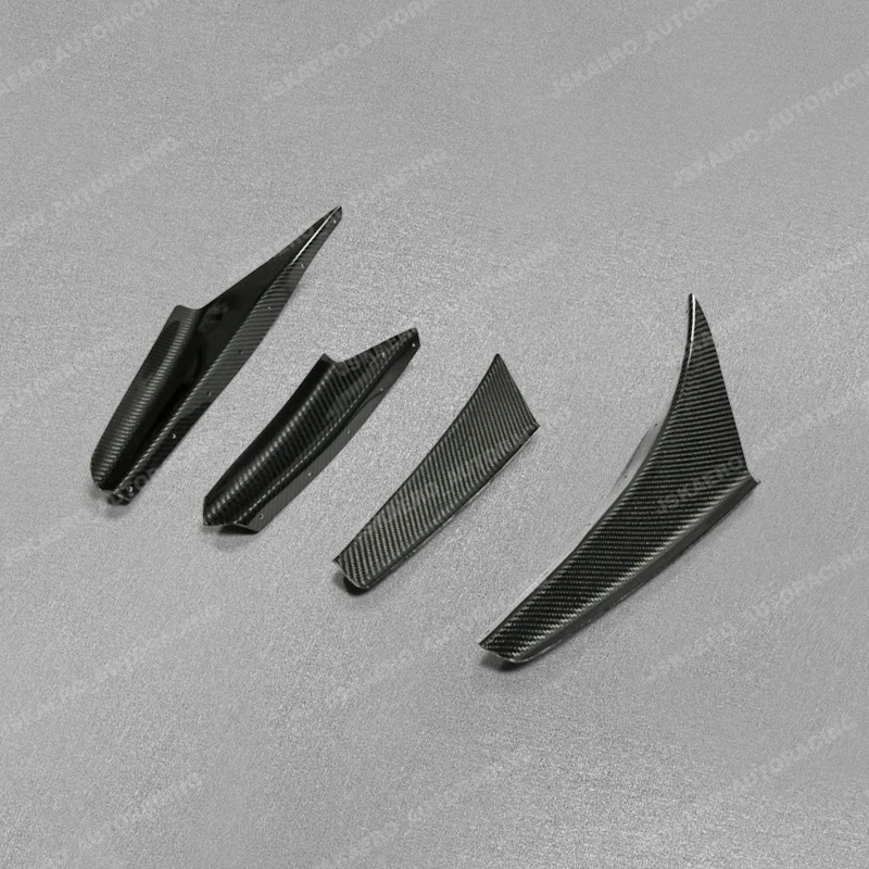 For Mitsubishi EVO 5 Carbon Fiber Front Bumper Canards Splitter Addon car BodyKits