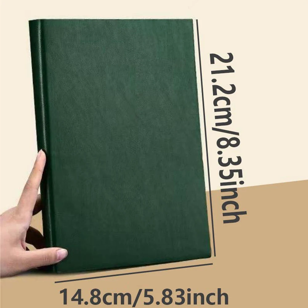 280 page A5 minimalist style horizontal line inner page leather notepad thickened notebook