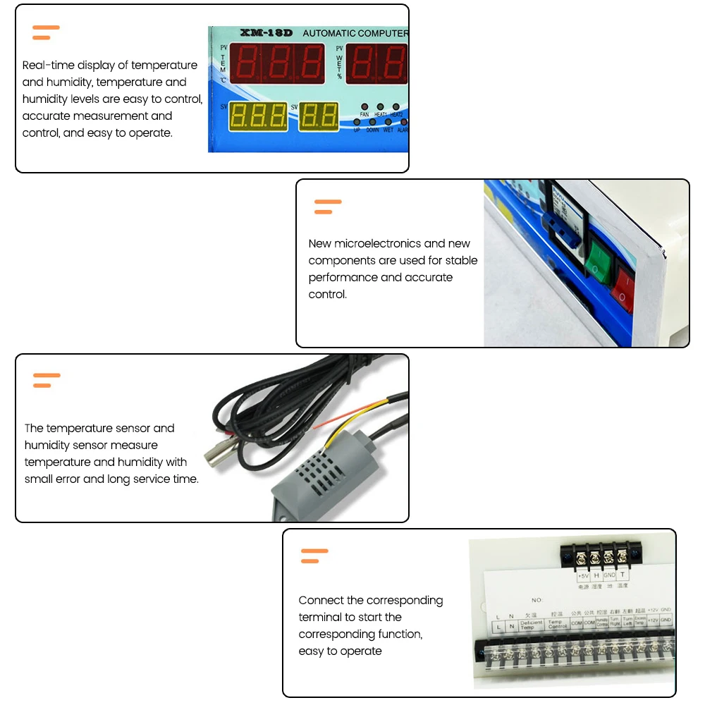 XM-18D Egg Incubator Digital Automatic Thermostat 220V Temperature Controller Mini Egg Incubator Control System Hatchery Machine