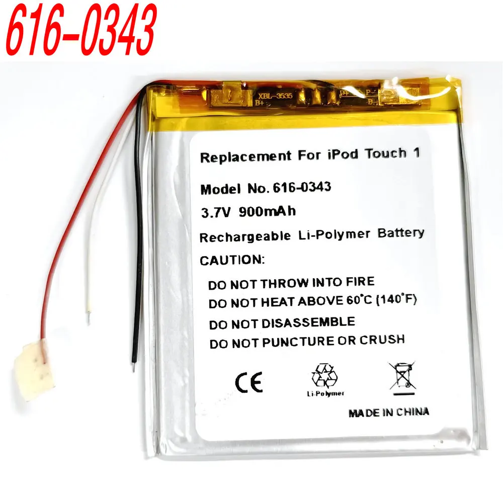 

New 616-0343 Replacement Battery for Apple IPod Touch 1 Generation 900mAh 3.7V