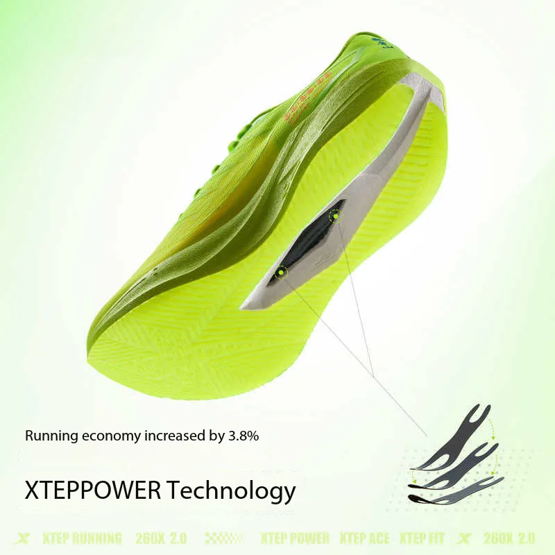 Xtep 260X 2.0 Marathon Running Shoes For Men Racing Carbon Plate