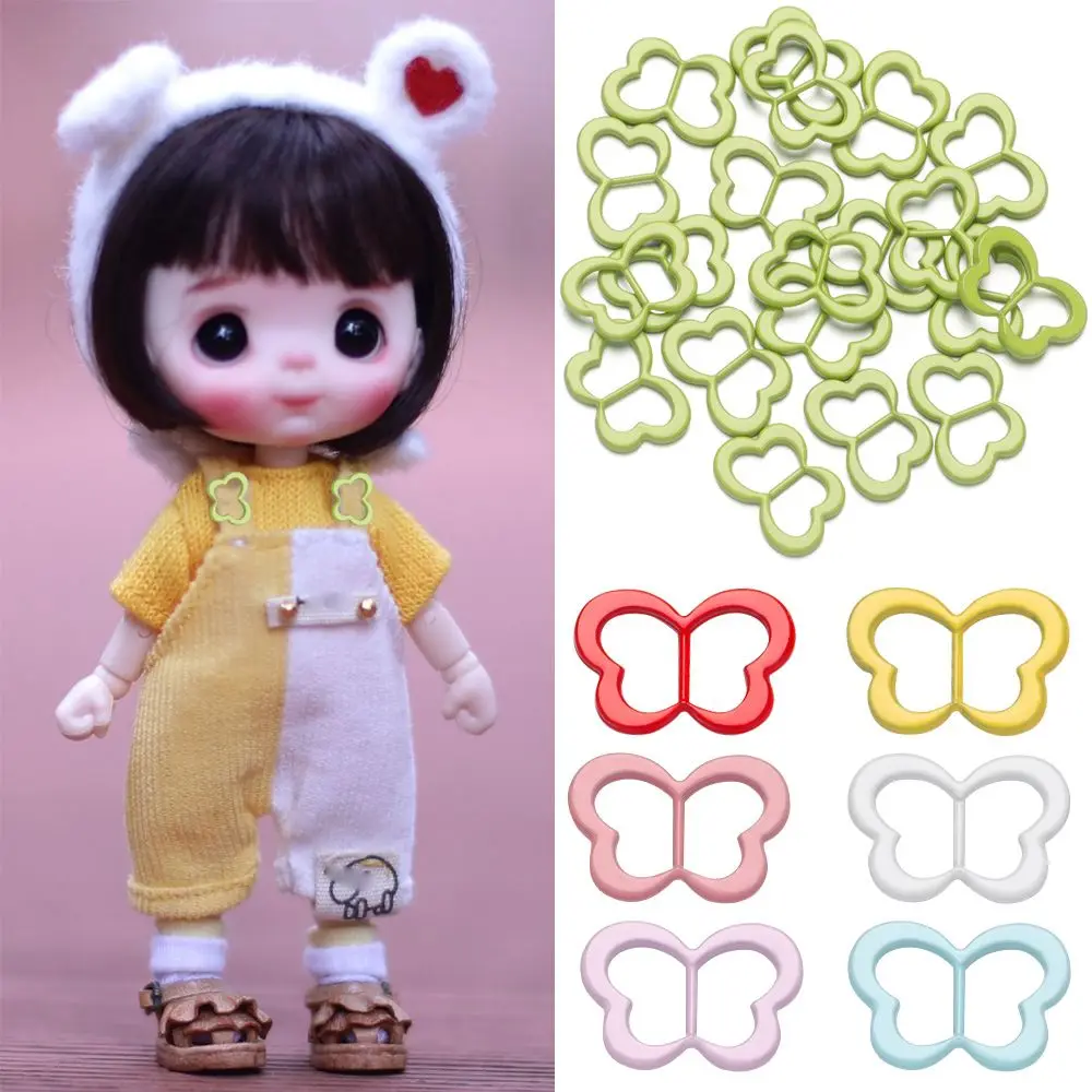 20PCS 3.5mm Mini Buterfly Button Buckle for 1/6 Doll DIY Doll Clothing Accessories Small Cloth Baby Bag Belt Decorative Button