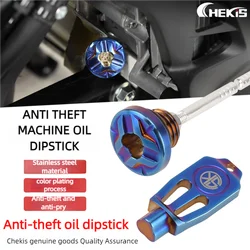 Chekis Genuine Motorcycle Modification Accessories Stainless Steel Oil Ruler Anti-Theft Oil Screw Cap Oil Ruler Anti-Pry Oil Cap Suitable for Yamaha Nmax125 155 Nvx155 Aerox155
