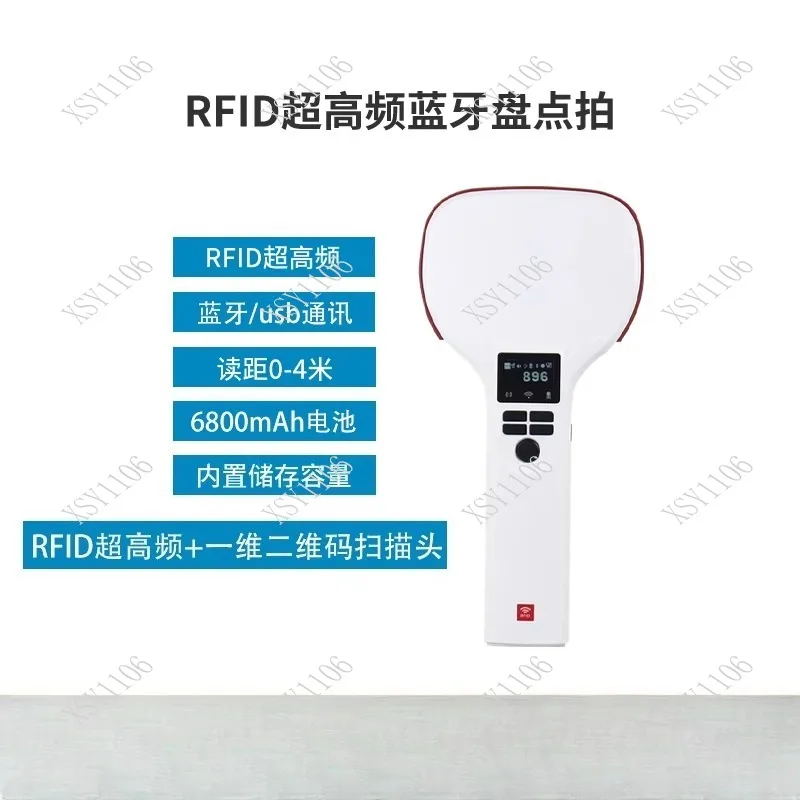 Bluetooth UHF RFID Handheld Terminal Long Range Tag Reader Barcode Scanner