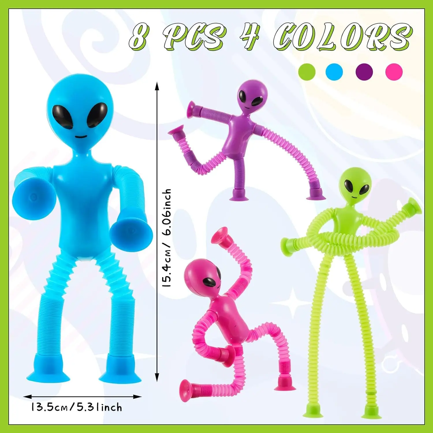 Cartoon extraterrestrial versatile telescopic tube toy fun new and unique puzzle decompression stretching tube