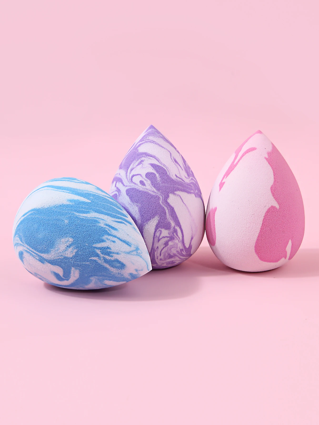 다기능 건조 및 습식 이중 사용 슈퍼 소프트 스폰지 메이크업 에그 파운데이션, 2 색 메이크업 스폰지 파우더 퍼프, 3 개